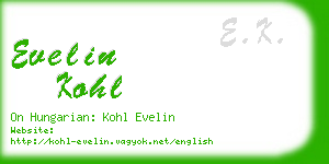 evelin kohl business card